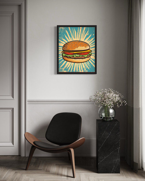 Hamburger Wall Art Print Poster