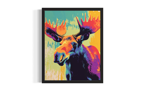 Moose wall art poster print