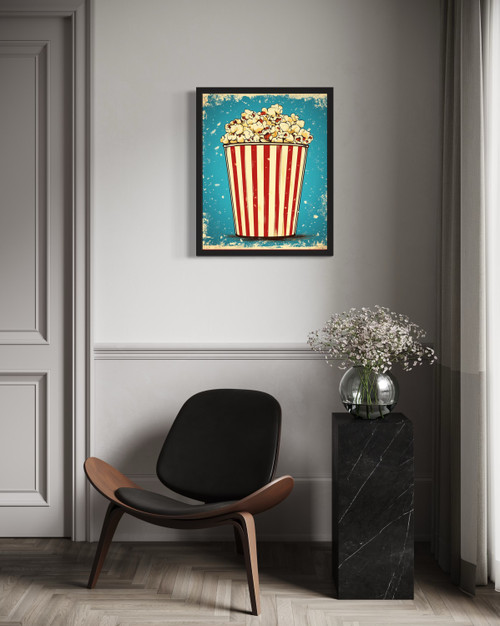 Popcorn Bucket Wall Art Print Poster
