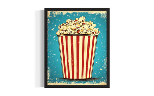 Popcorn Bucket wall art poster print