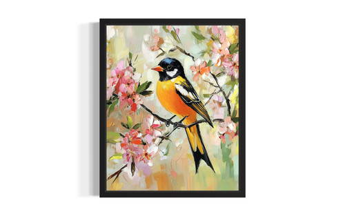 Baltimore Oriole wall art poster print