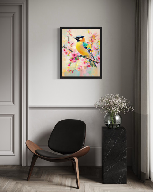 Cedar Waxwing Wall Art Print Poster