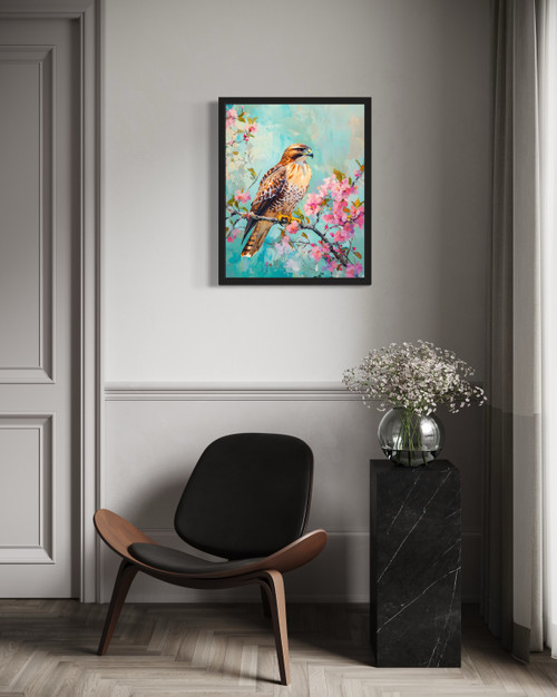 Red Tailed Hawk Wall Art Print Poster