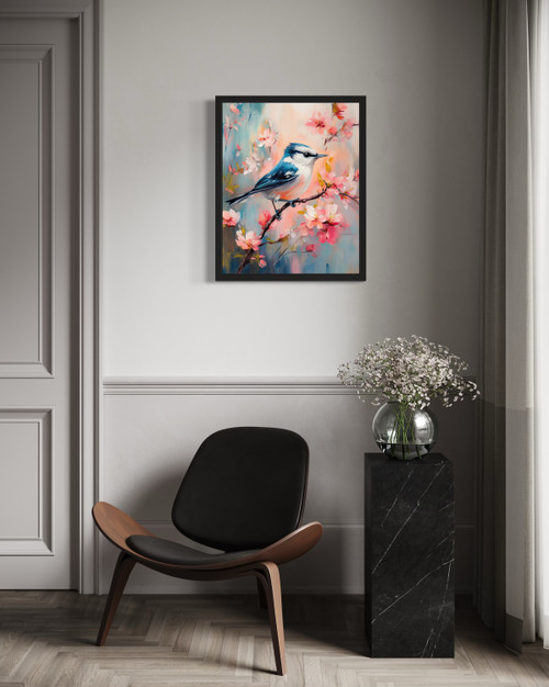 White Breasted Nuthatch Wall Art Print Poster