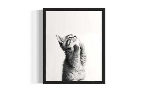 Cute Cat wall art poster print