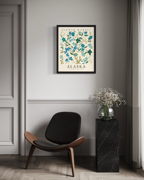Alaska Flower Market Wall Art Print Poster