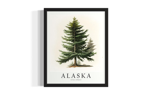 Alaska Tree wall art poster print