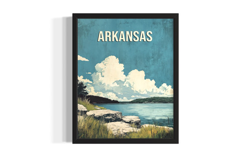Arkansas Lake Ouachita wall art poster print