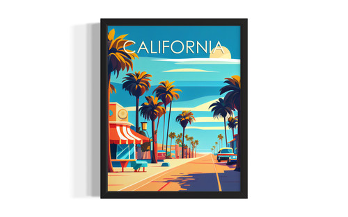 California P wall art poster print