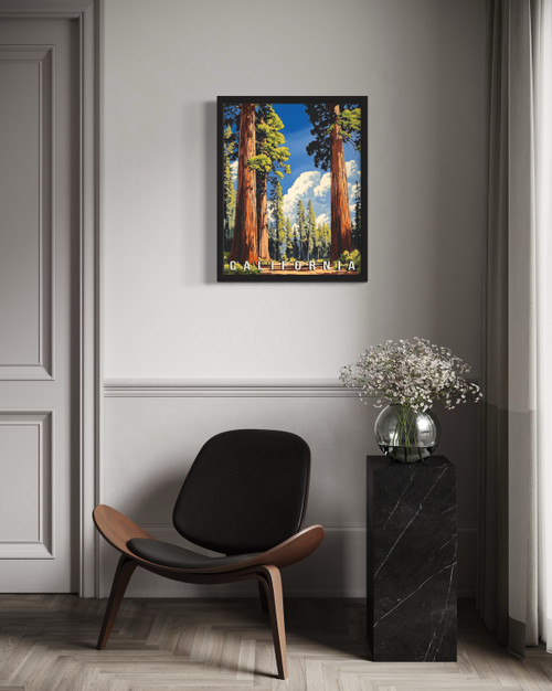 California Redwood Forest Wall Art Print Poster