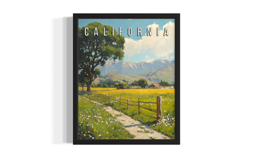 California Spring wall art poster print