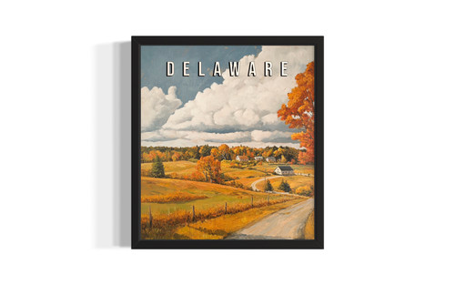 Delaware Fall wall art poster print