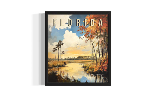 Florida Fall wall art poster print