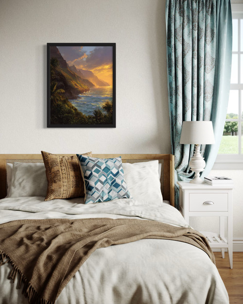 Hawaii Nā Pali Coast cliffs Wall Art Print Poster