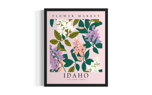 Idaho Flower Market Wall Art Print Poster
