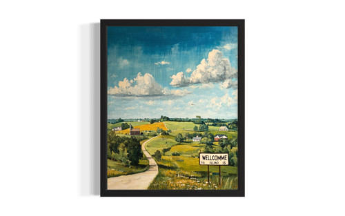 Illinois Welcome Sign wall art poster print