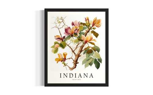 Indiana Tree wall art poster print