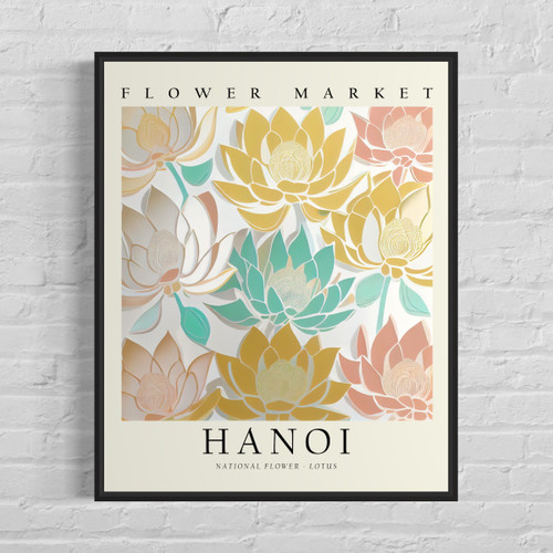 Hanoi Vietnam Flower Market Art Print Poster