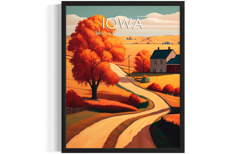 Iowa Falls wall art poster print