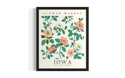 Iowa Flower Market wall art poster print