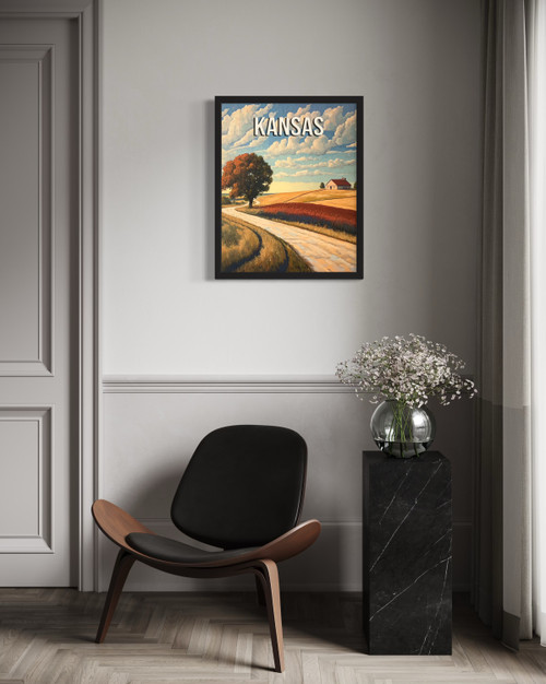 Kansas Autumn Wall Art Print Poster
