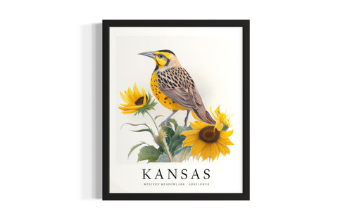 Kansas Bird wall art poster print