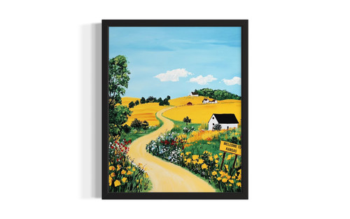 Kansas Welcome wall art poster print