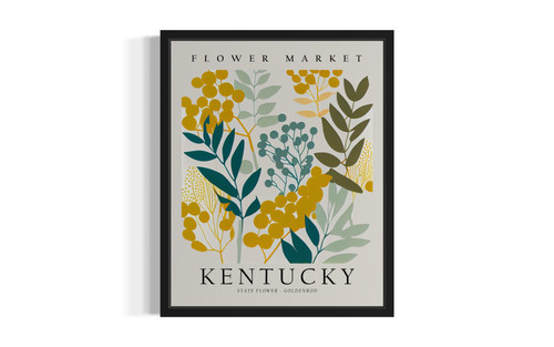 Kentucky Flower Market wall art poster print
