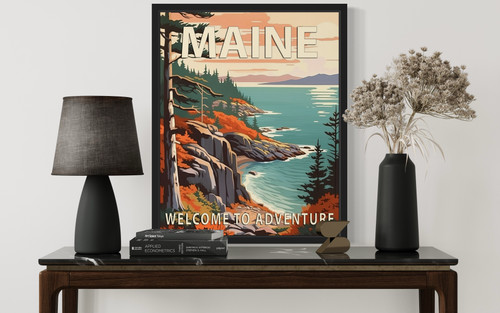 Maine Scenery Autumn Wall Art Print Poster Maine Scenery Autumn Wall Art Print Poster