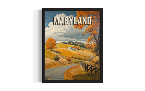 Maryland Autumn wall art poster print