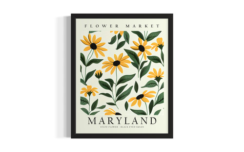 Maryland Flower Market wall art poster print