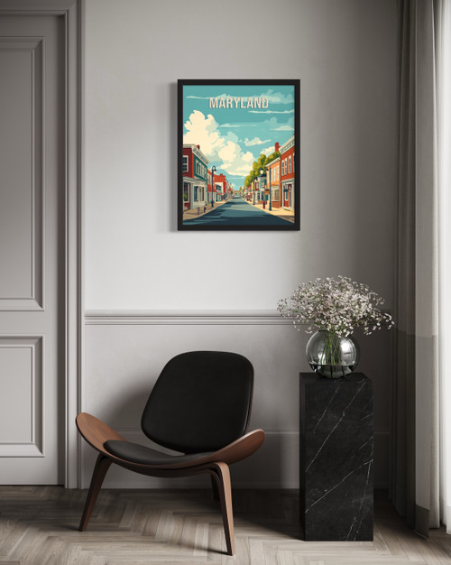 Maryland Historic Towns Wall Art Print Poster