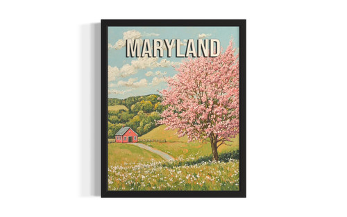 Maryland Spring wall art poster print