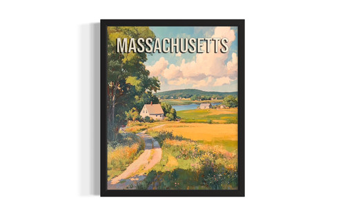 Massachusetts Spring wall art poster print
