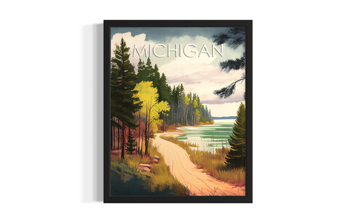 Michigan Landscape wall art poster print