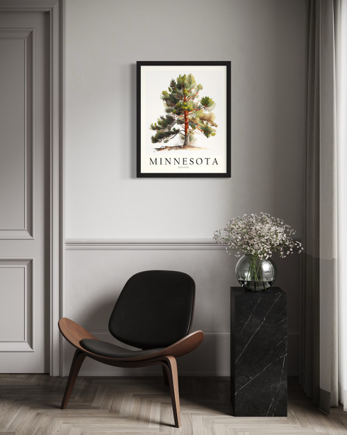 Minnesota Tree Wall Art Print Poster