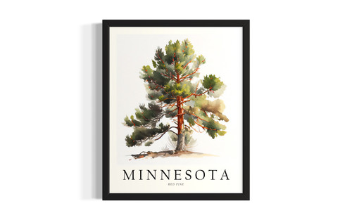 Minnesota Tree wall art poster print