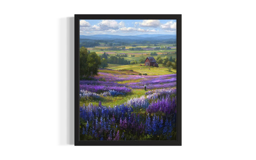Minnesota wildflower meadow wall art poster print