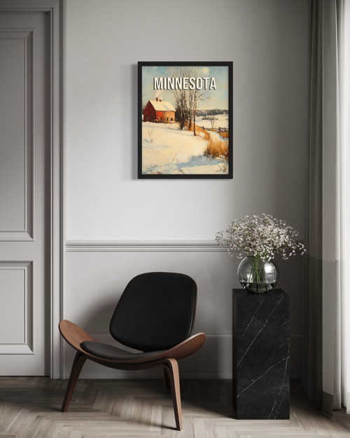 Minnesota Winter Wall Art Print Poster