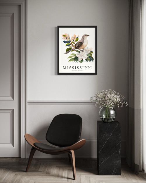 Mississippi Bird Wall Art Print Poster