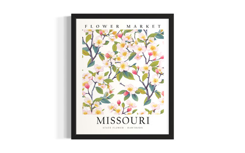 Missouri Flower Market wall art poster print