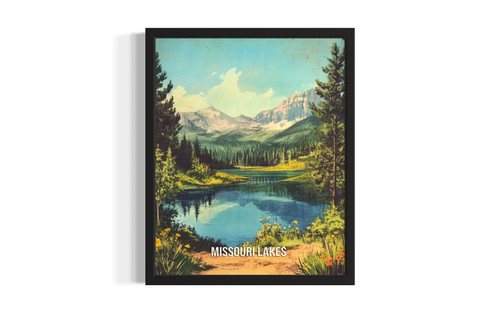 Missouri Lakes wall art poster print