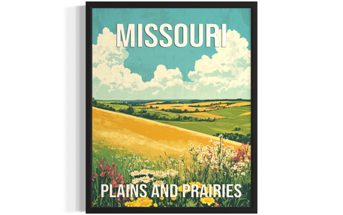 Missouri Plains and Prairies wall art poster print