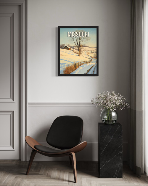 Missouri Winter Wall Art Print Poster