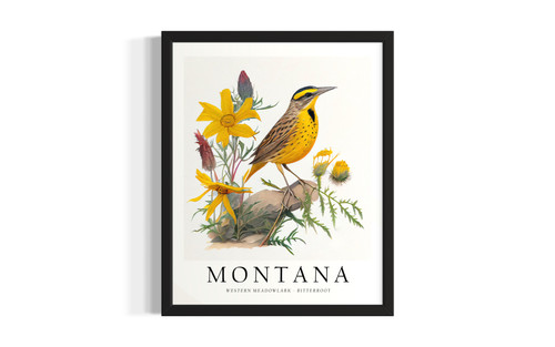 Montana Bird wall art poster print