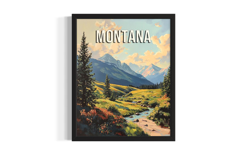 Montana Summer wall art poster print