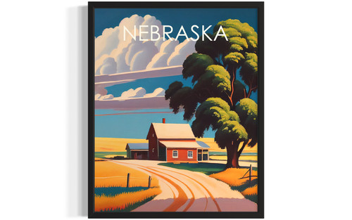 Nebraska Countryside wall art poster print