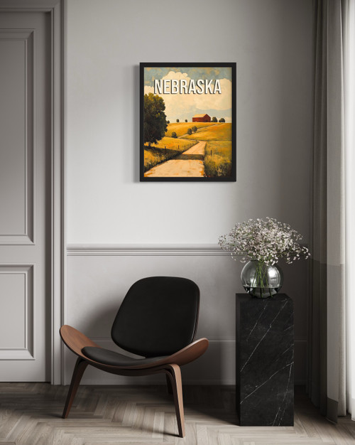 Nebraska Summer Wall Art Print Poster