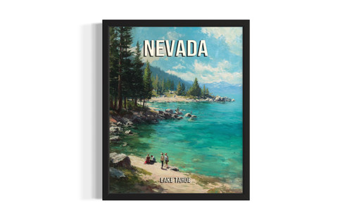 Nevada  Lake Tahoe wall art poster print