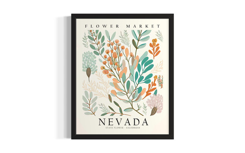 Nevada Flower Market wall art poster print